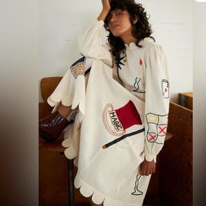 Stella nova seersucker magic Katara Handcrafted Midi Dress Size Large